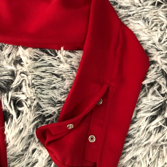 NWT Candies Long Sleeve Button Down Blouse - Picture 4 of 6